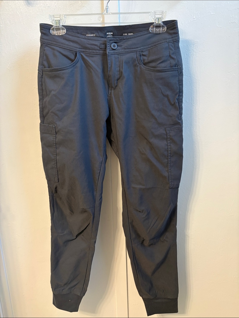Prana Women's Charcoal Cargo Jogger Pants